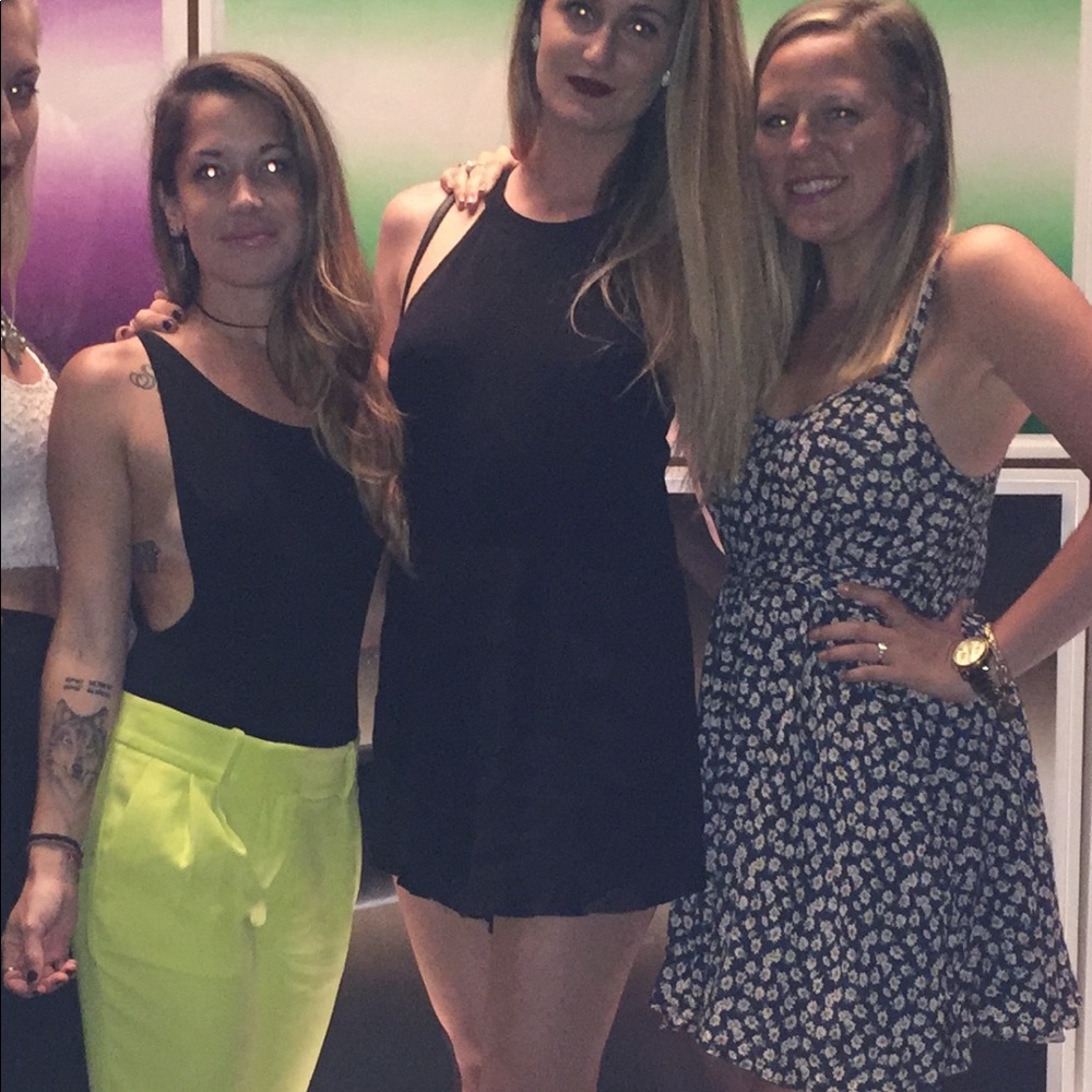 F21 Black Halter Romper